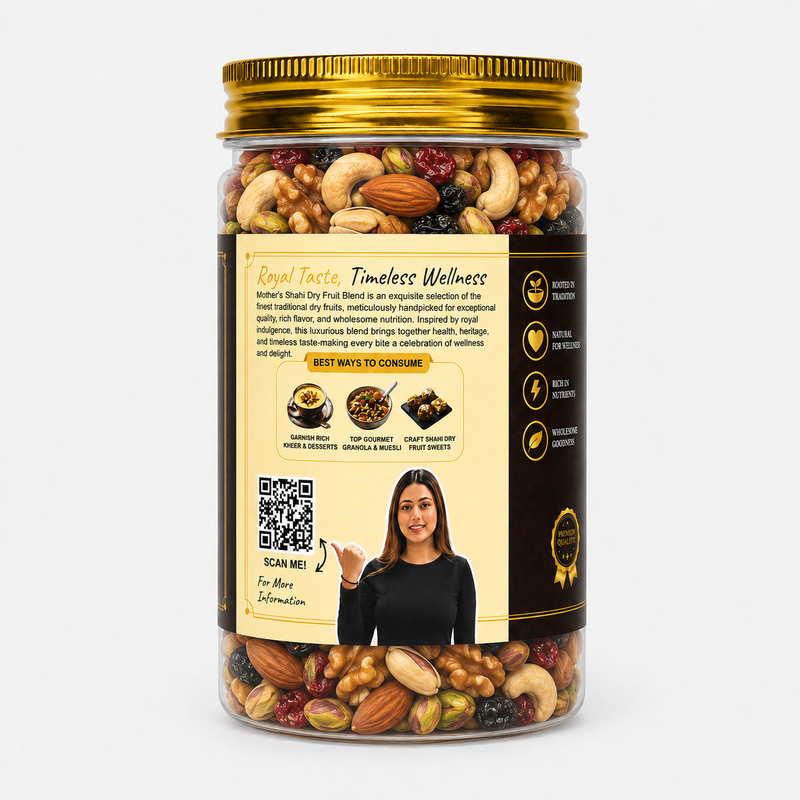 Shahi Dry Fruit Mix pack sizes 250g 500g - panch meva style mix