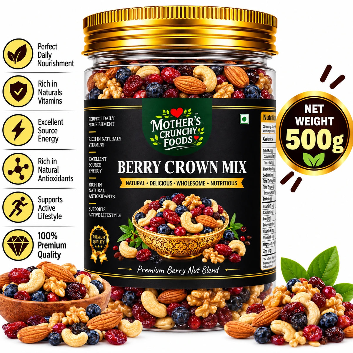Mother's Crunchy Foods berry crown trail mix lifestyle scene 6