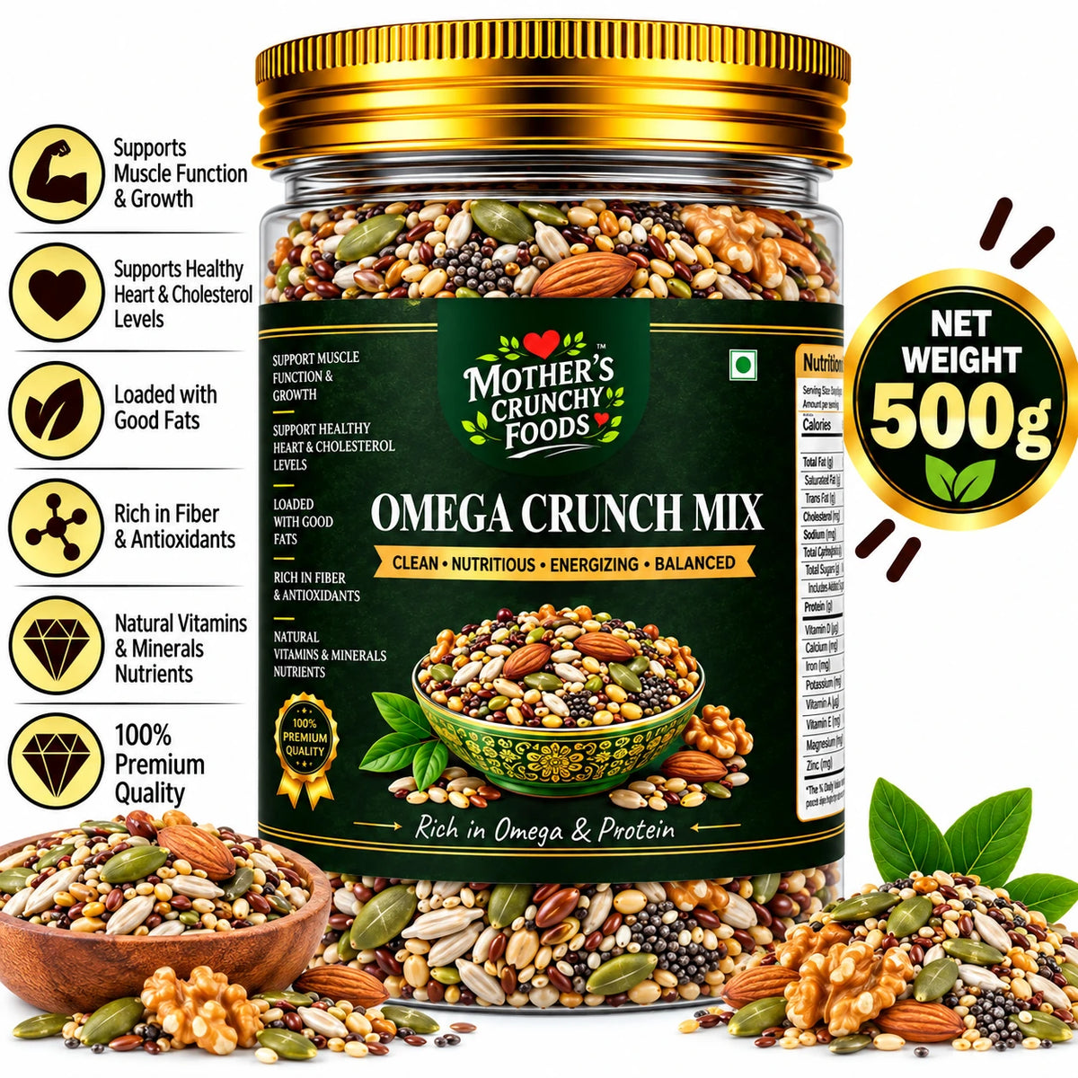 Mother's Crunchy Foods omega crunch mix lifestyle scene 1