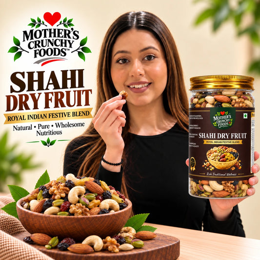 Mother's Crunchy Foods shahi dry fruit trail mix lifestyle scene 2