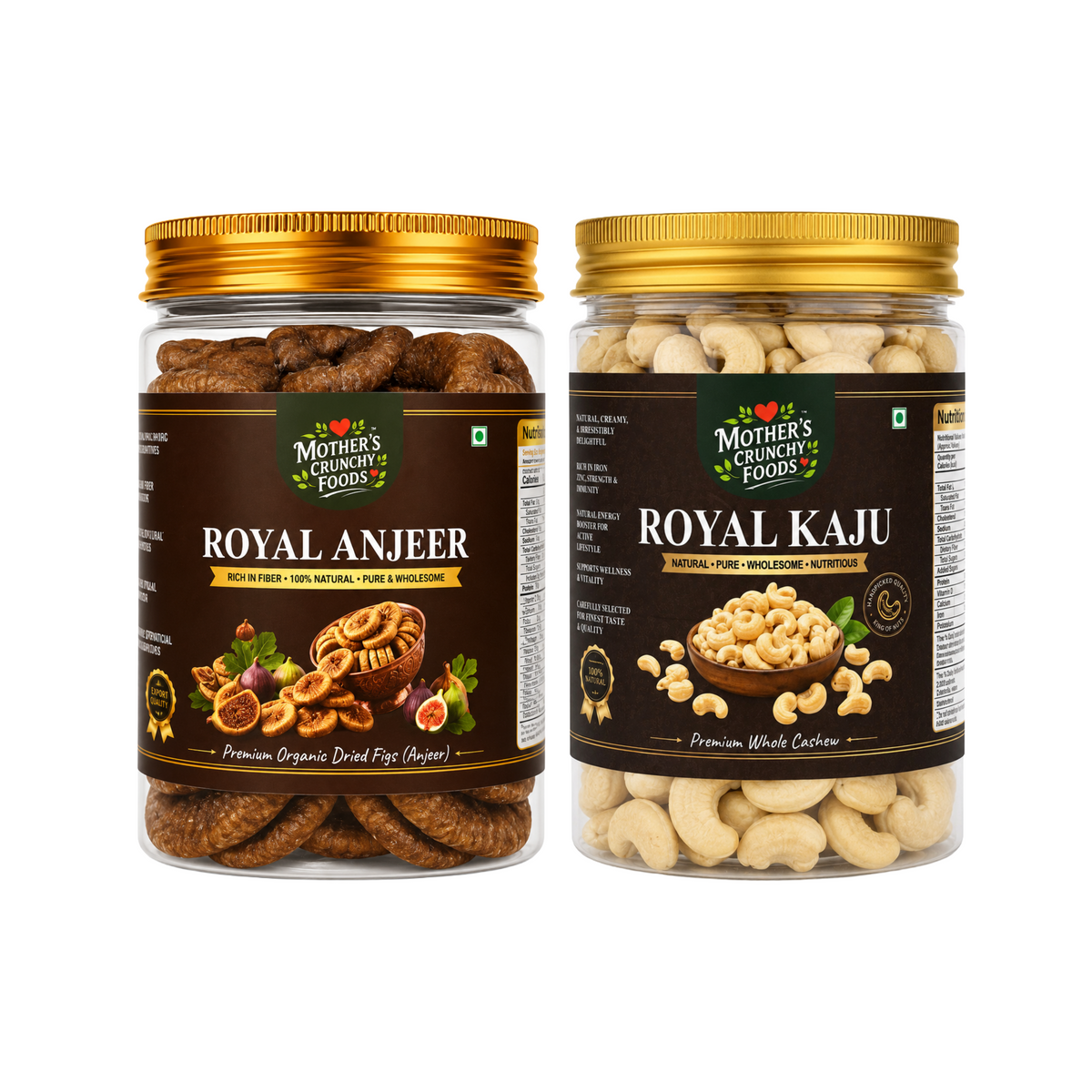 Mother's Crunchy Foods Royal Anjeer + Royal Kaju Combo