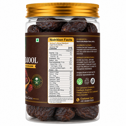 Medjool dates - large soft Saudi khajoor with caramel toffee sweetness