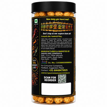 Tadka Feast Crunch Makhana ready to eat jar pack - snack platter fox nut snack