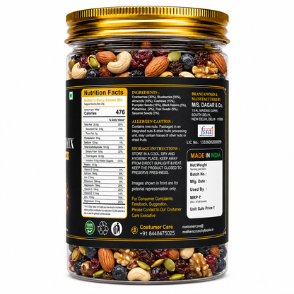 Berry crown mix as yogurt oats muesli and dessert topping