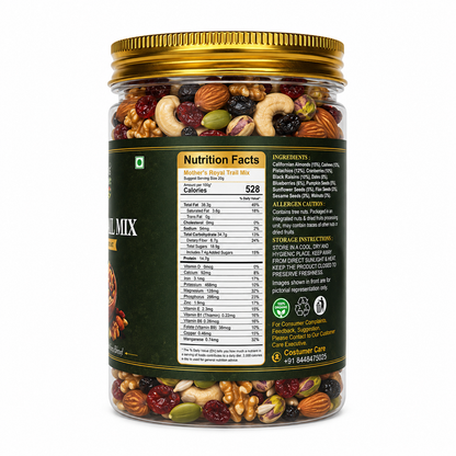 Complete trail mix with almonds cashews raisins cranberries pumpkin sunflower seeds