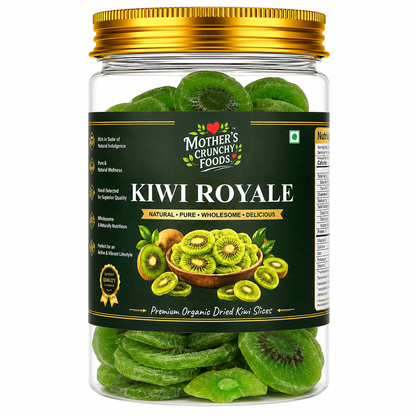 Kiwi Royale jar - dried kiwi slices chewy fruit snack by Mother's Crunchy Foods