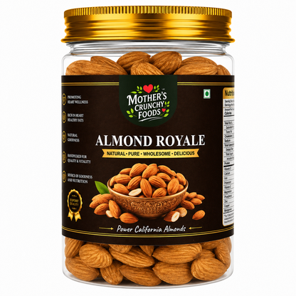 Almond Royale jar - premium California almonds badam giri by Mother's Crunchy Foods