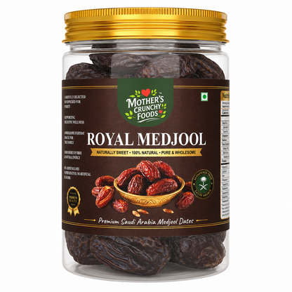 Royal Medjool Dates jar - soft whole Medjool khajoor by Mother's Crunchy Foods