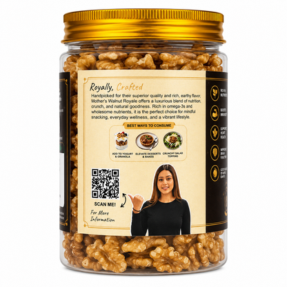 Walnut Royale pack sizes 200g 400g - snacking walnut giri
