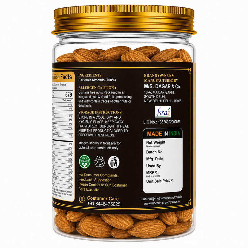 Almonds for badam milk soaking and baking - everyday dry fruits