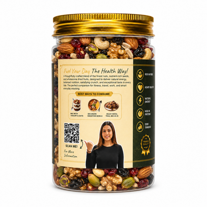 Royal Trail Mix pack sizes 250g 500g - balanced energy snack mix