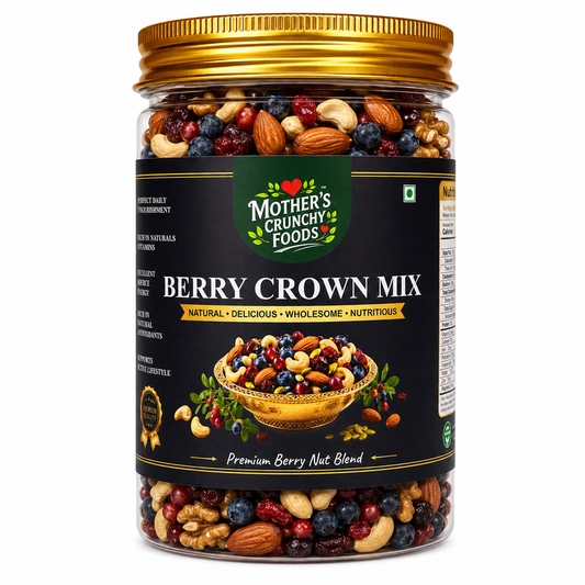 Berry Crown Mix jar - mixed dried berries medley by Mother's Crunchy Foods