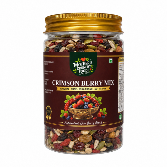 Crimson Berry Mix jar - imported dried berries mix by Mother's Crunchy Foods