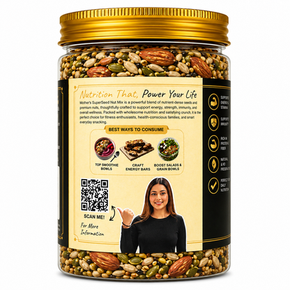SuperSeed Nut Mix pack sizes 250g 500g - crunchy munching mix