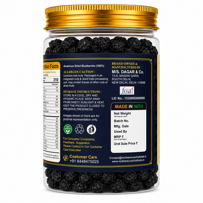 Dried blueberry for muffins oats and smoothie bowls - berry dry fruit