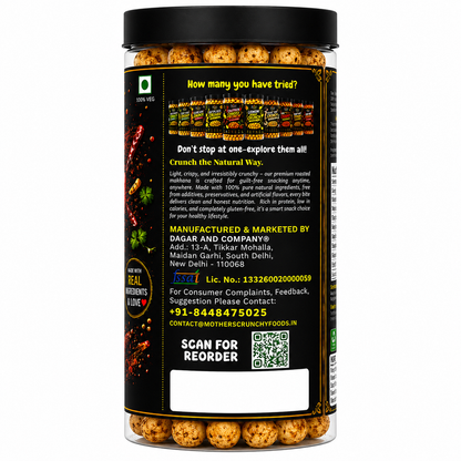 Chatpata Chaska Crunch Makhana ready to eat jar pack - chaat topping fox nut snack