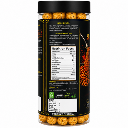 Masala noodle style roasted makhana - air roasted lotus seeds snack for kids