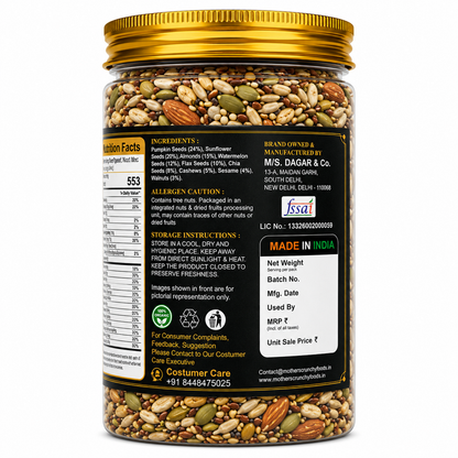 SuperSeed nut mix as salad yogurt and oats topping - protein snack