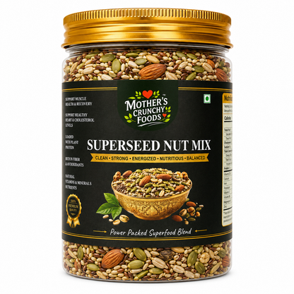SuperSeed Nut Mix jar - mixed seeds and nuts by Mother's Crunchy Foods