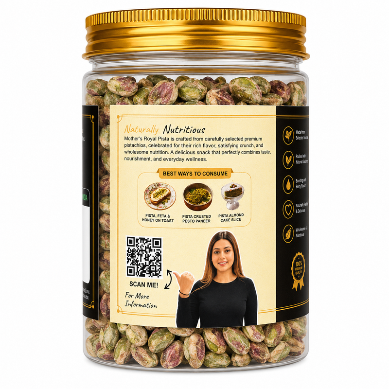 Royal Pista pack sizes 200g 350g 500g - festive gifting pistachios