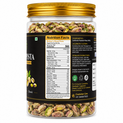 Pishori pista - long green pistachio kernels in resealable jar