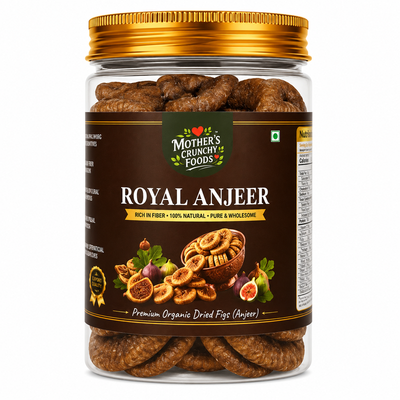 Royal Anjeer jar - whole dried figs anjeer by Mother's Crunchy Foods