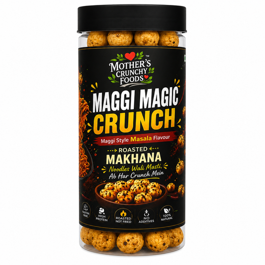 Magic masala noodle flavour Crunch Roasted Makhana jar - fox nuts phool makhana by Mother's Crunchy Foods