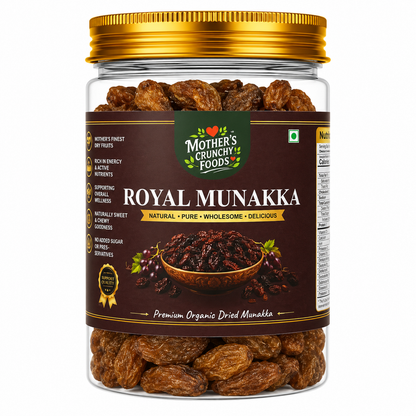 Royal Munakka jar - large seeded raisins dried munakka by Mother's Crunchy Foods