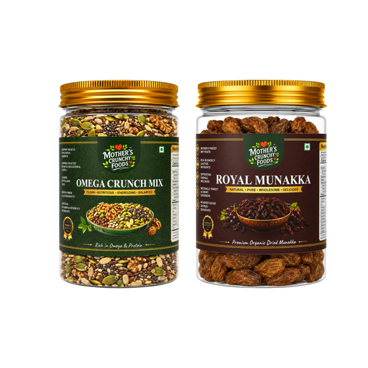 Mother's Crunchy Foods Omega Crunch Mix + Royal Munakka Combo