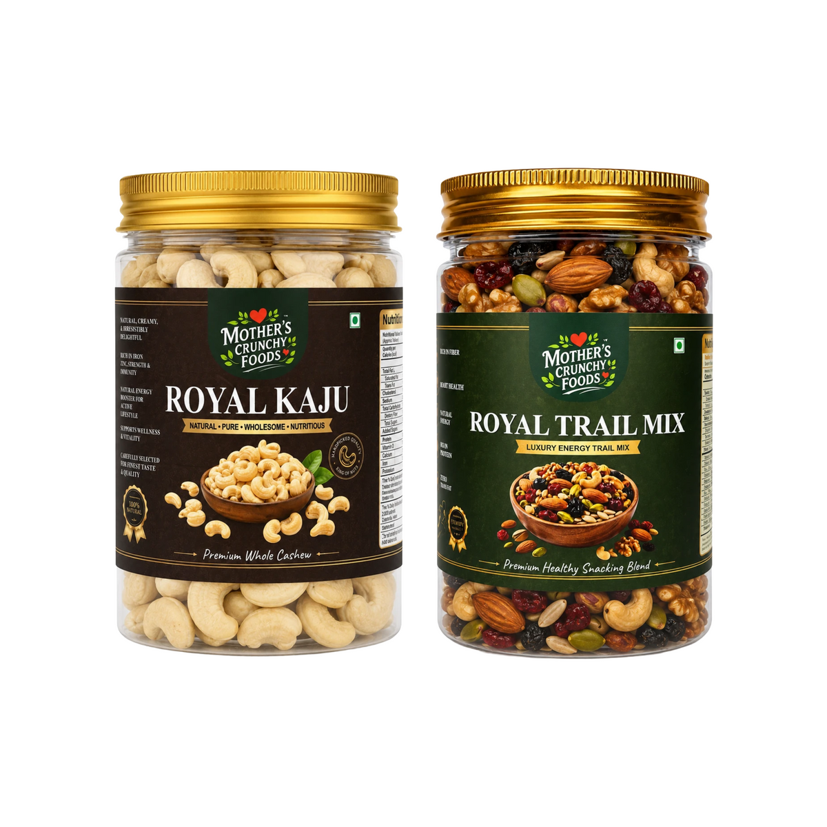 Mother's Crunchy Foods Royal Kaju + Royal Trail Mix Combo