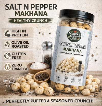 Salt & Pepper Roasted Flavoured Foxnuts – 150g