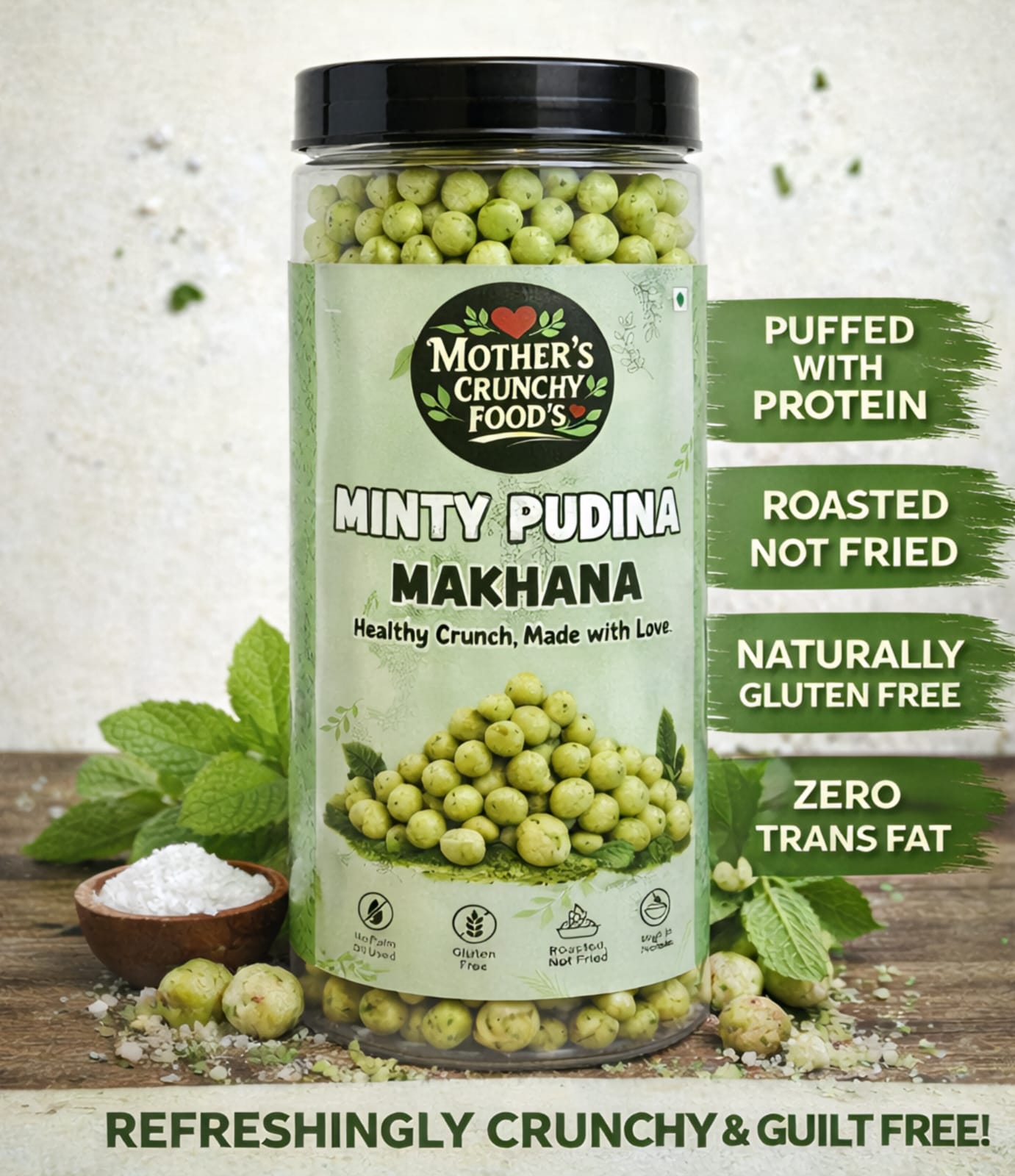 Mint Pudina Roasted Flavoured Foxnuts – 150g