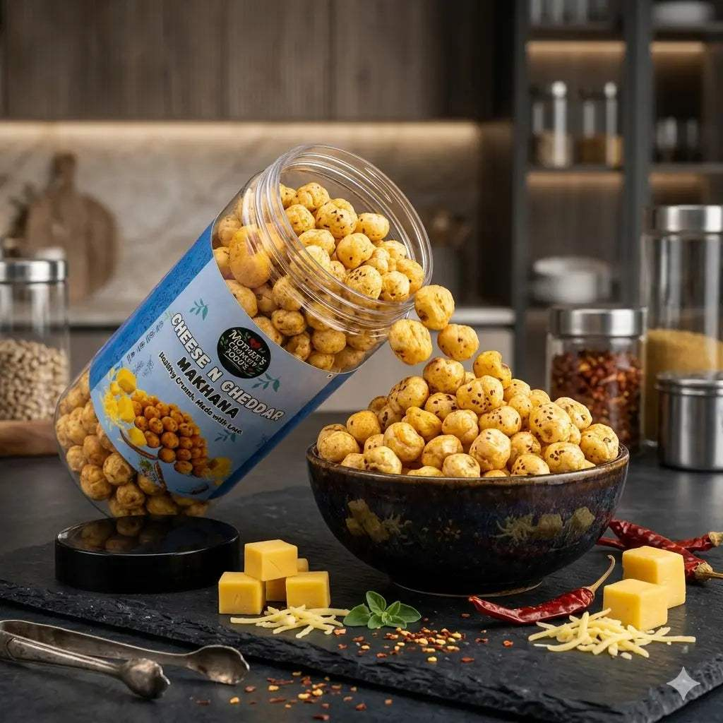 Cheese N Cheddar Makhana 60g | Roasted Foxnuts | Healthy Snack | Mother's Crunchy Foods