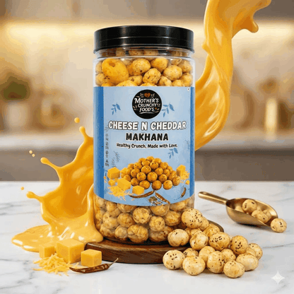 Cheese N Cheddar Makhana 60g | Roasted Foxnuts | Healthy Snack | Mother's Crunchy Foods