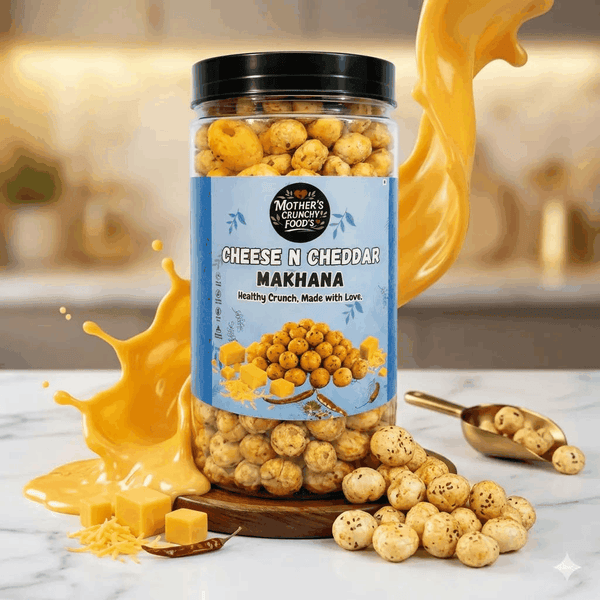 Cheese N Cheddar Makhana 60g | Roasted Foxnuts | Healthy Snack | Mother's Crunchy Foods