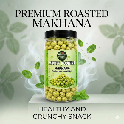 Minty Pudhina Makhana 60g | Roasted Foxnuts | Healthy Snack | Mother's Crunchy Foods