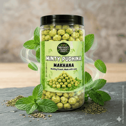 Minty Pudhina Makhana 60g | Roasted Foxnuts | Healthy Snack | Mother's Crunchy Foods