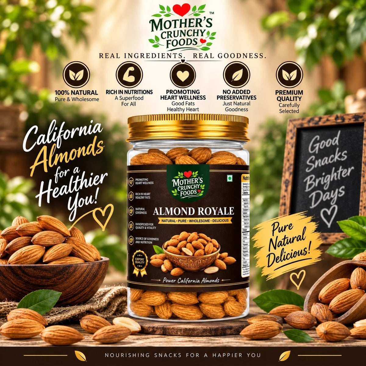 Mother's Crunchy Foods almond royale california almonds lifestyle scene 2