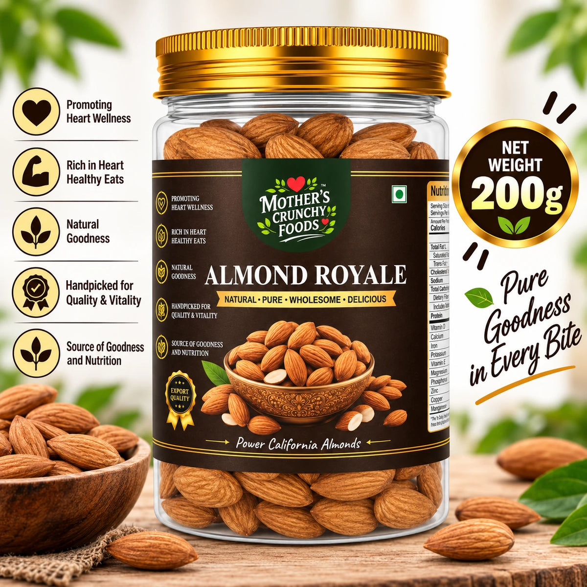 Mother's Crunchy Foods almond royale california almonds lifestyle scene 4