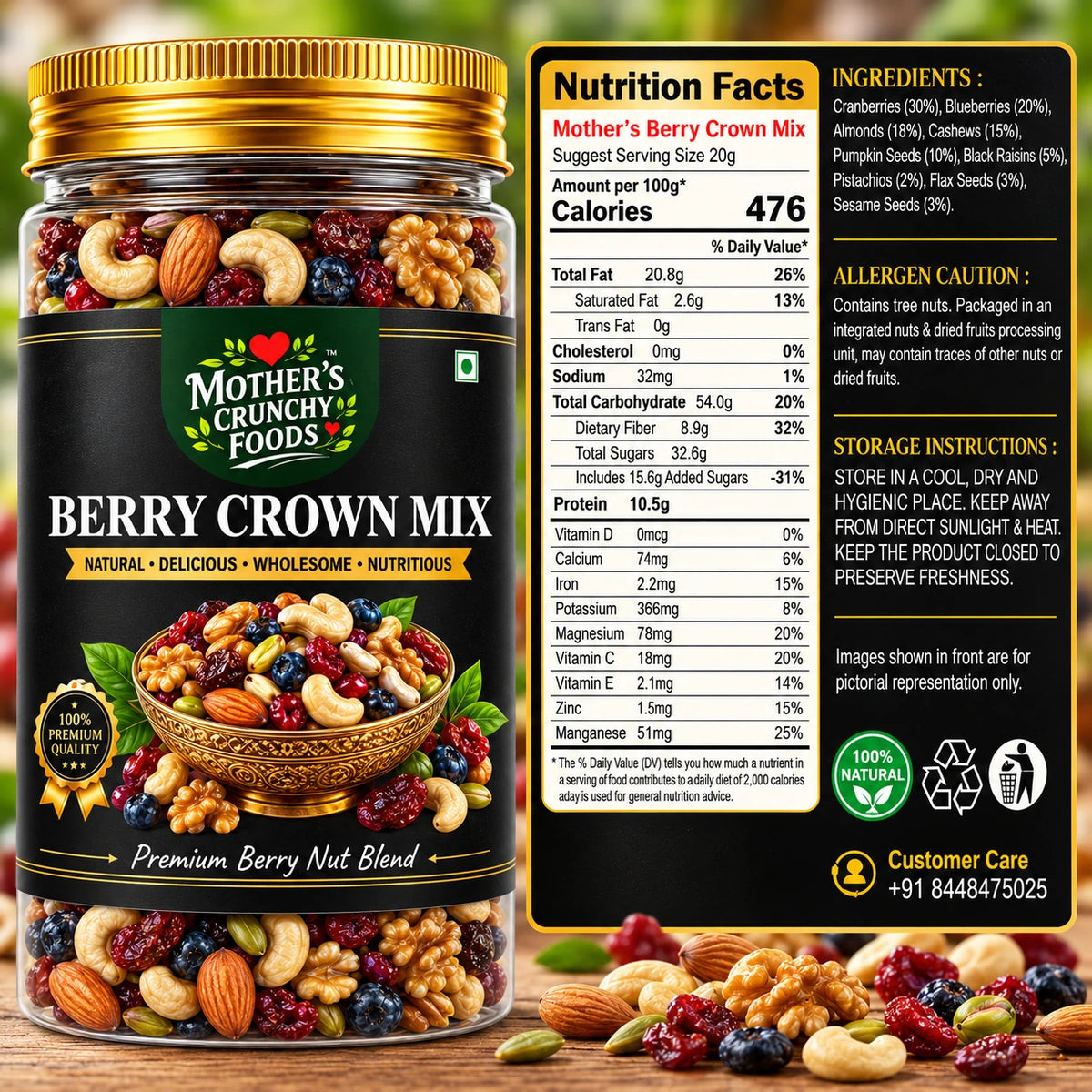 Mother's Crunchy Foods berry crown trail mix lifestyle scene 2
