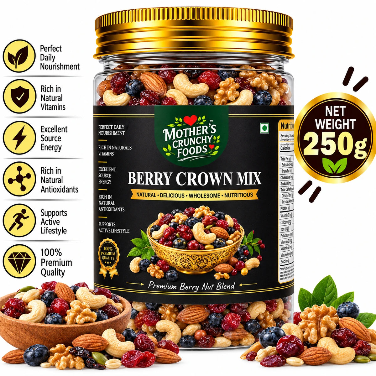 Mother's Crunchy Foods berry crown trail mix lifestyle scene 5
