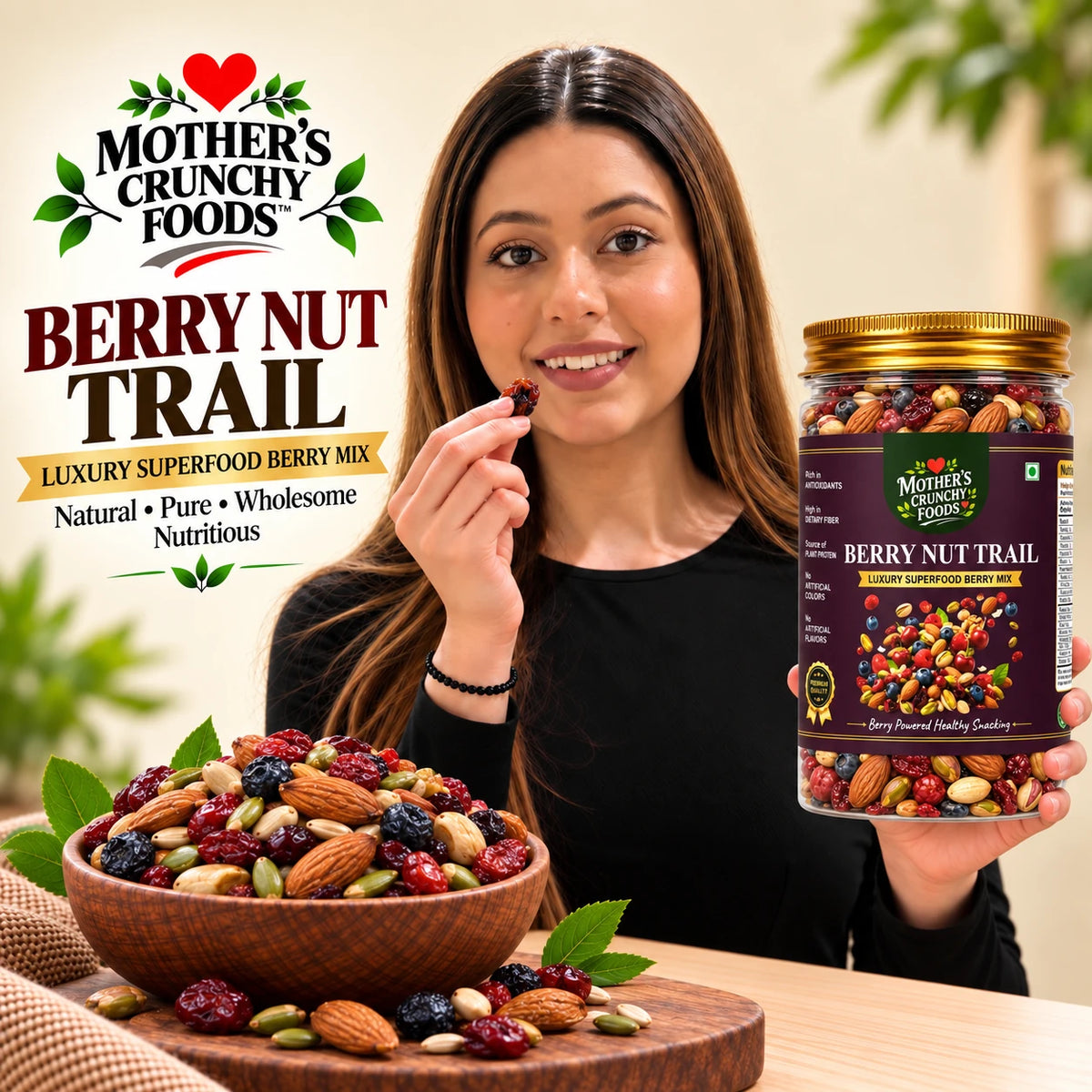 Mother's Crunchy Foods berry nut trail lifestyle scene 4