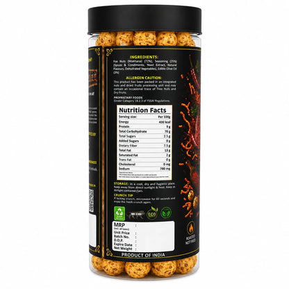 Mother's Crunchy Foods bhujjia blast roasted makhana nutrition facts ingredients label