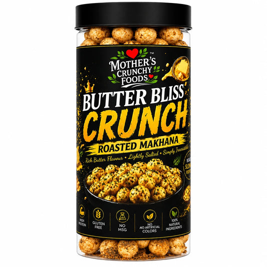 Mother's Crunchy Foods butter bliss roasted makhana front view pack