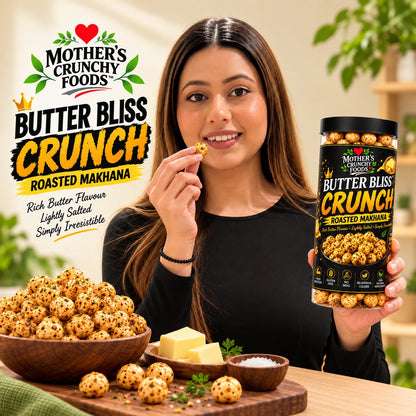 Mother's Crunchy Foods butter bliss roasted makhana lifestyle scene 2
