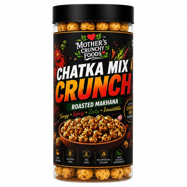 Mother's Crunchy Foods Chatka Mix Roasted Makhana | Tangy Fox Nuts Snack | 77g & 90g