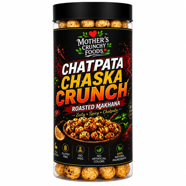 Mother's Crunchy Foods Chatpata Chaska Roasted Makhana | Masala Fox Nuts Snack | 77g & 90g