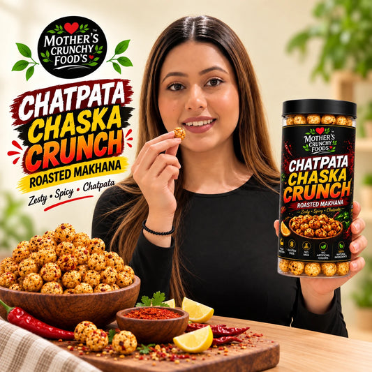 Mother's Crunchy Foods chatpata chaska roasted makhana lifestyle scene 3