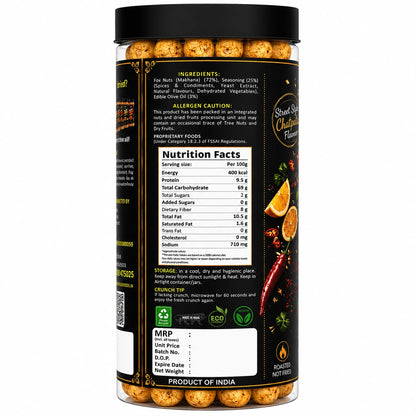 Mother's Crunchy Foods chatpata chaska roasted makhana nutrition facts ingredients label