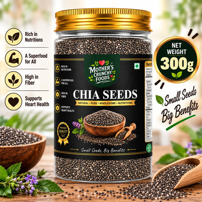 Mother's Crunchy Foods chia seeds net weight 300g lifestyle